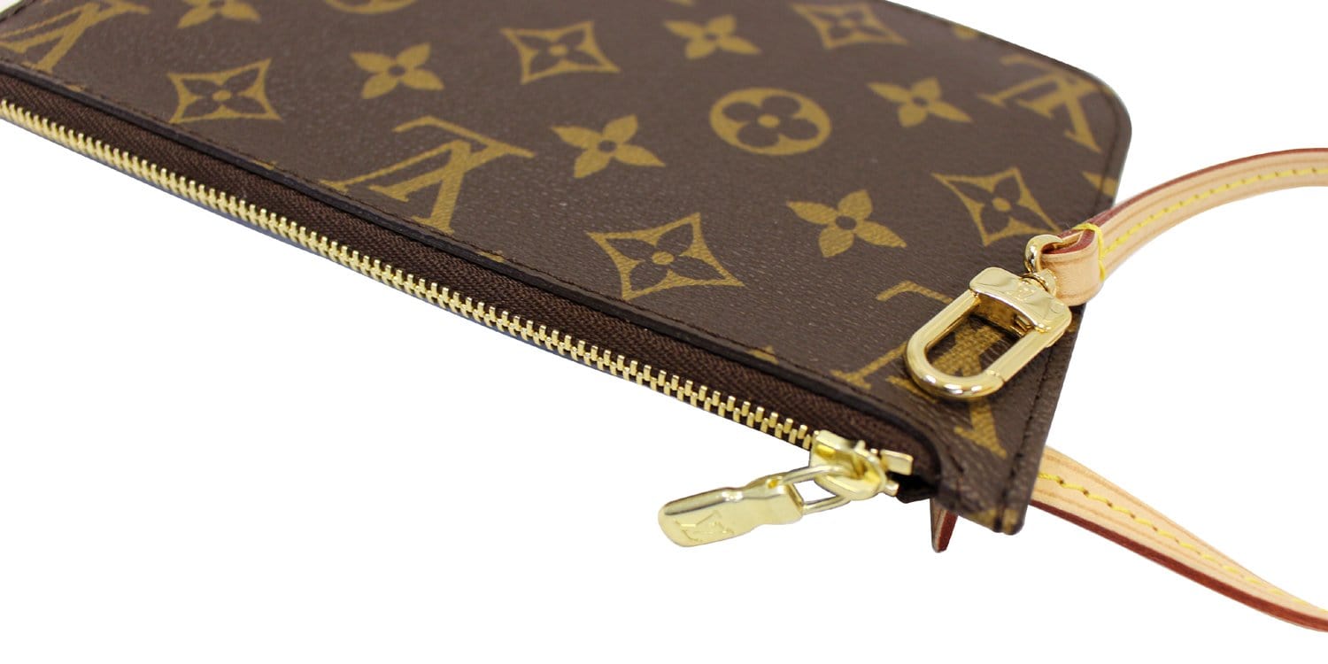 LOUIS VUITTON Monogram Canvas Pochette Wristlet Pouch Neverfull MM E5131 