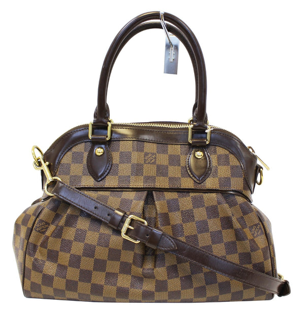 LOUIS VUITTON Damier Ebene Trevi PM Brown Shoulder Bag 