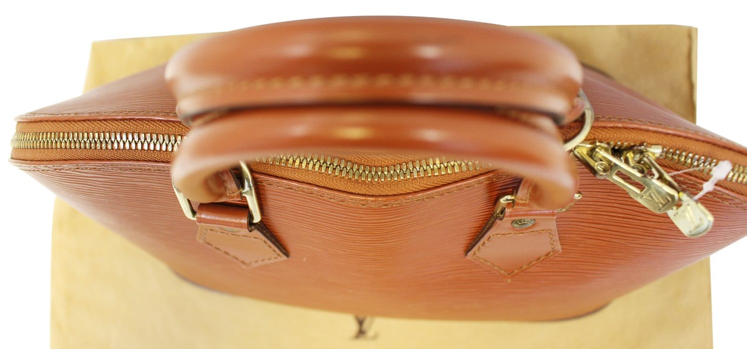 Louis Vuitton Brown Epi Leather Alma PM with Strap Bandouliere 58LV713