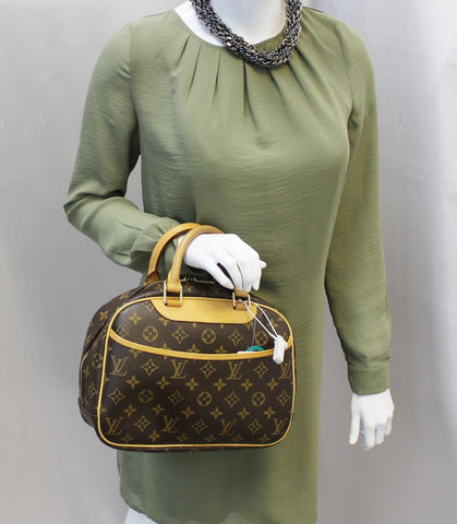 LOUIS VUITTON Monogram Canvas Trouville Boston Travel Handbag