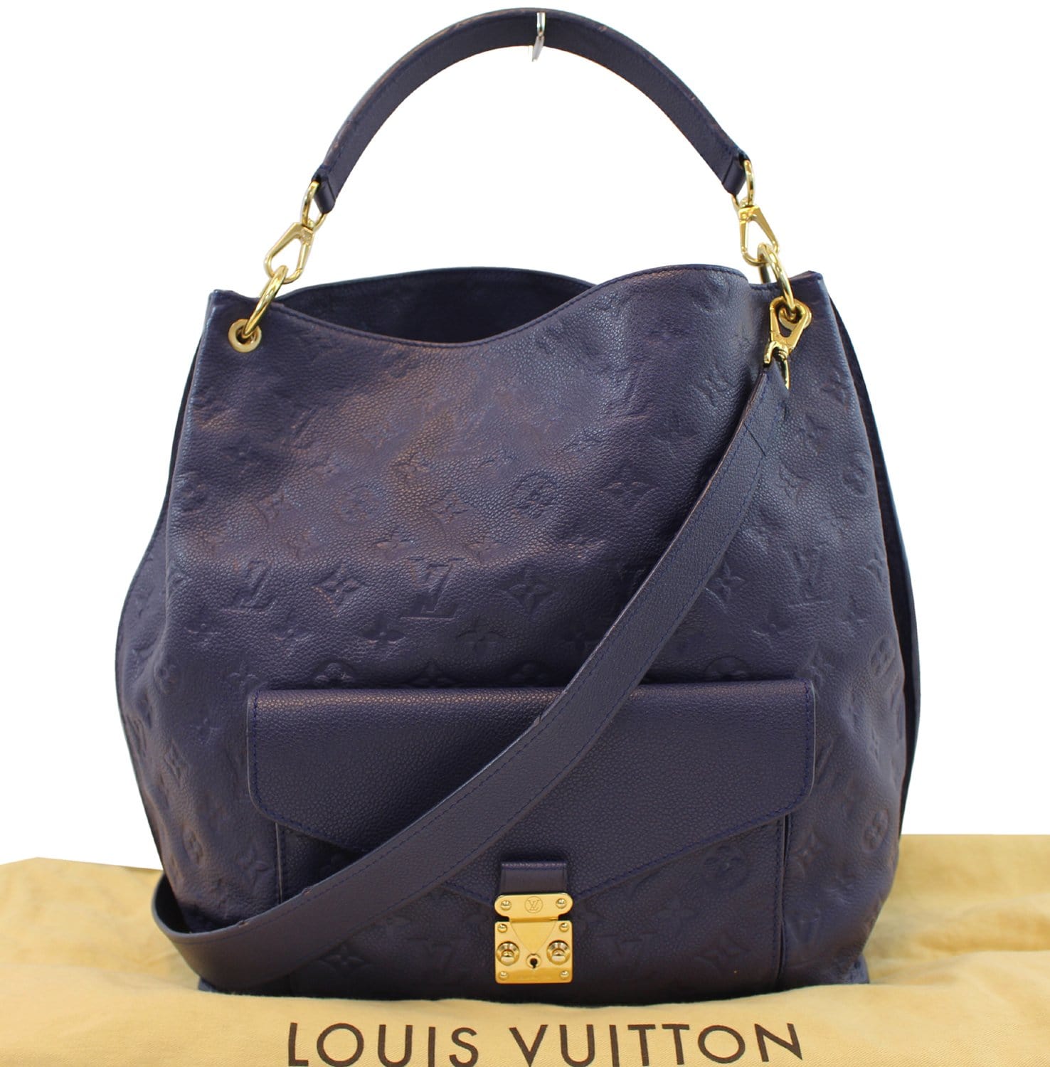 Auth Louis Vuitton Monogram Empreinte Portefeuille Villetoise M60489 Celeste