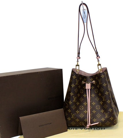 LOUIS VUITTON Monogram Canvas NeoNoe Shoulder Bag Rose Ballerine