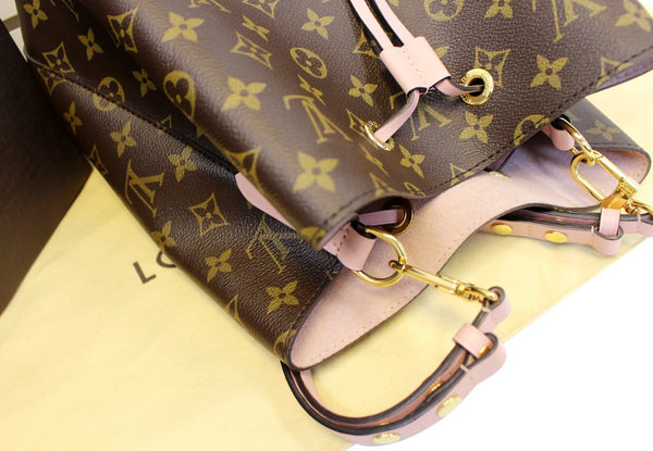 LOUIS VUITTON Monogram Canvas NeoNoe Shoulder Bag Rose Ballerine