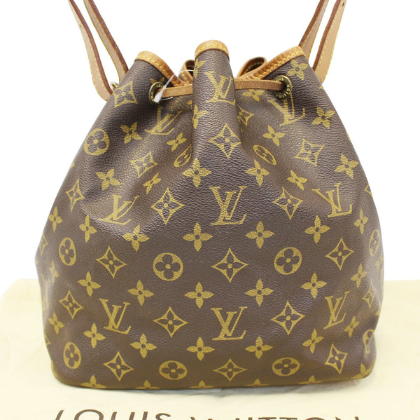 LOUIS VUITTON Monogram Canvas Petit Noe Brown Shoulder Bag