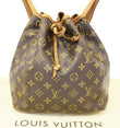 LOUIS VUITTON Monogram Canvas Petit Noe Brown Shoulder Bag