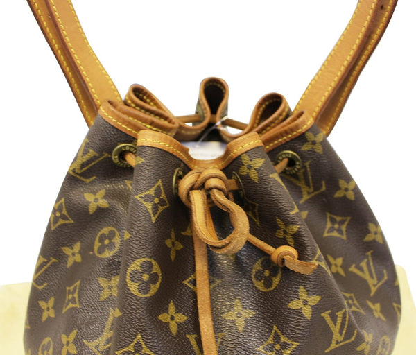 LOUIS VUITTON Monogram Canvas Petit Noe Brown Shoulder Bag