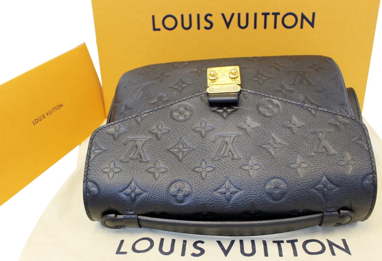 Pochette Métis en cuir monogram empreinte noir - Louis Vuitton