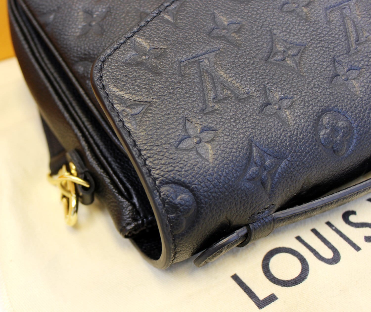 LOUIS VUITTON Monogram Empreinte Pochette Métis MM Noir M41487 Women's  Leather Bag
