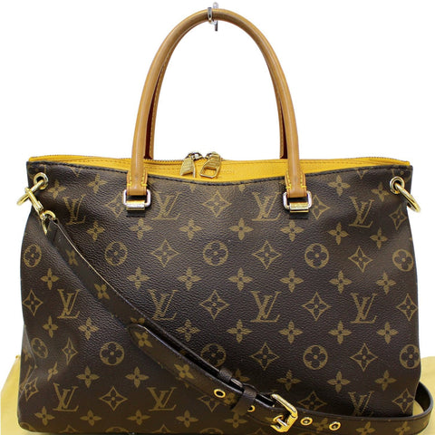 LOUIS VUITTON Safran Monogram Canvas Pallas 2Way Shoulder Bag