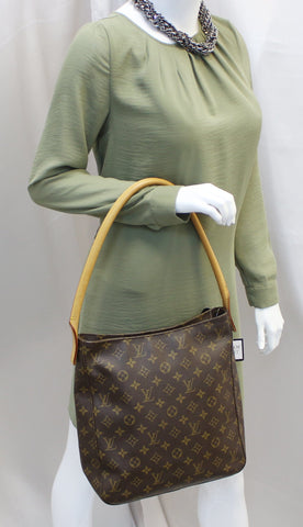 LOUIS VUITTON Monogram Canvas Looping GM Brown Shoulder Bag