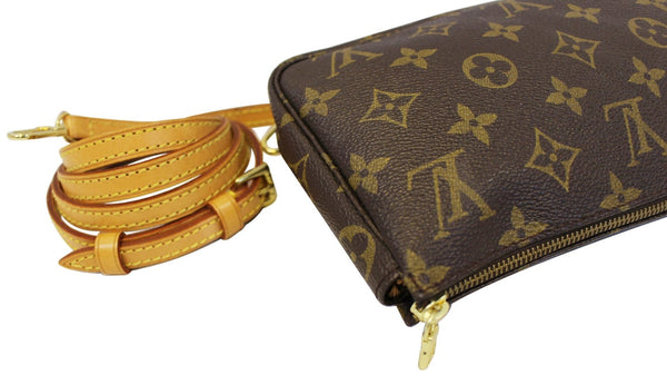 LOUIS VUITTON Monogram Canvas Pochette Long Strap Pouch