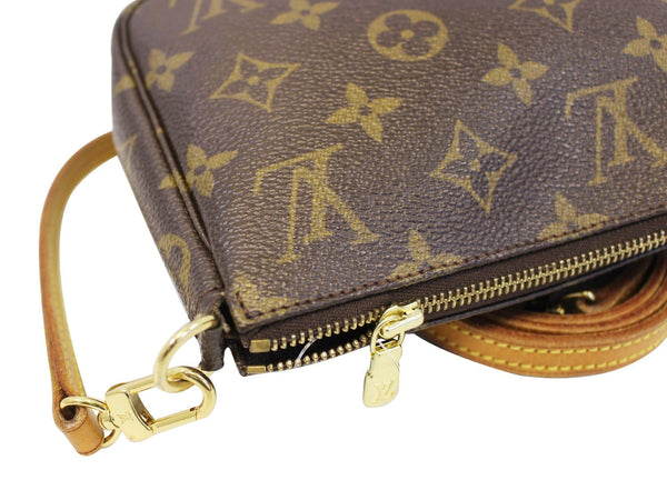 LOUIS VUITTON Monogram Canvas Pochette Long Strap Pouch