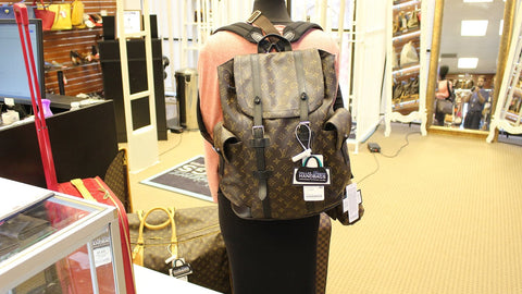 LOUIS VUITTON Monogram Macassar Canvas Christopher PM Backpack Bag