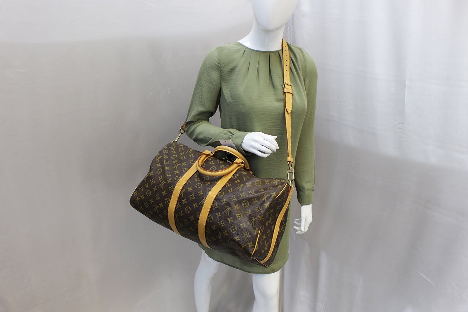 Louis Vuitton Keepall 45 Bandouliere Canvas Travel Bag