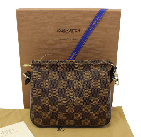 LOUIS VUITTON Brown Damier Ebene Truth Makeup Pouch