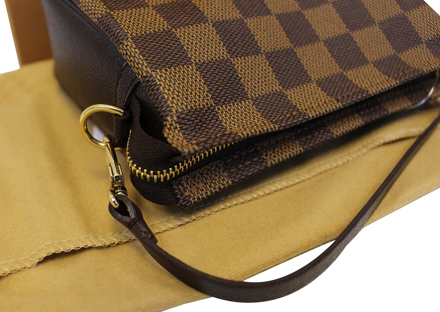 Sold at Auction: Louis Vuitton Cosmetic Pouch Brown Damier Ebene