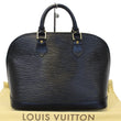 LOUIS VUITTON Epi Leather Alma PM Black Satchel Bag