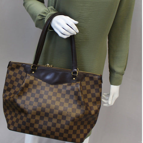 Louis Vuitton Damier Ebene Westminster GM Tote Shoulder Handbag