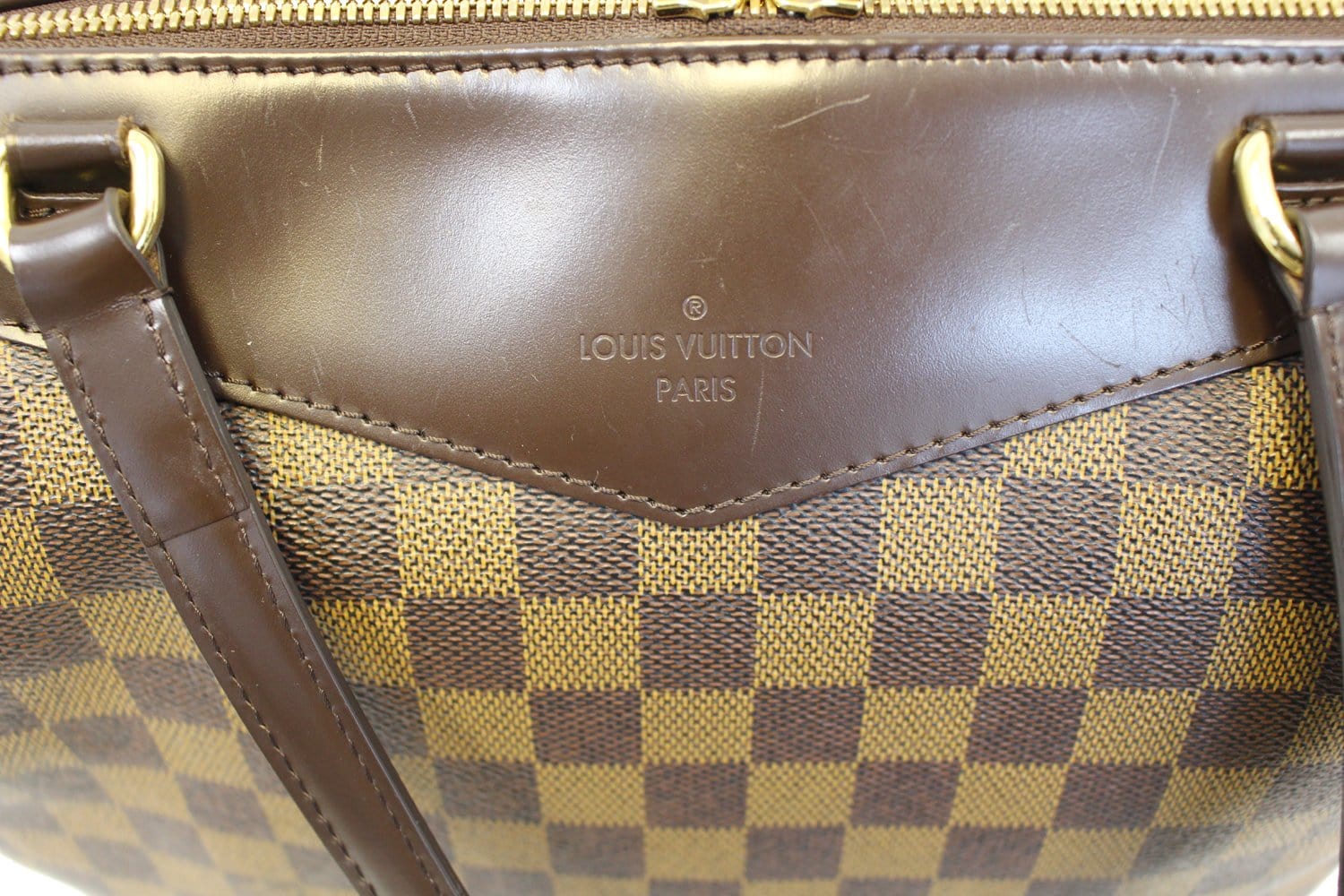 Louis Vuitton Westminster GM Damier Ebene Tote Shoulder Bag Brown