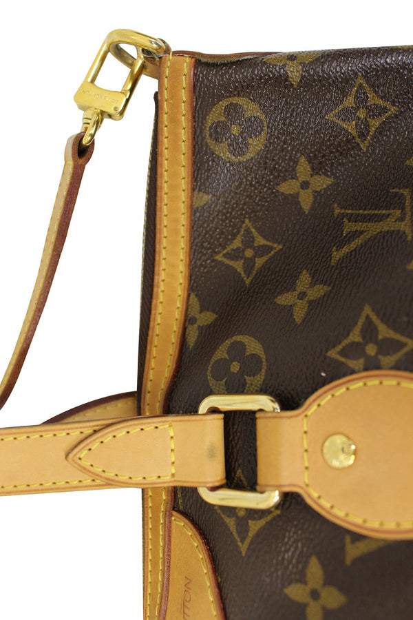 LOUIS VUITTON Monogram Canvas Polermo PM Brown Shoulder Bag