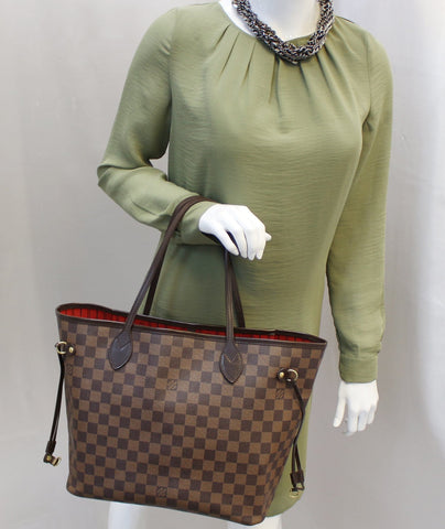 LOUIS VUITTON Damier Ebene Neverfull MM Tote Shoulder Bag