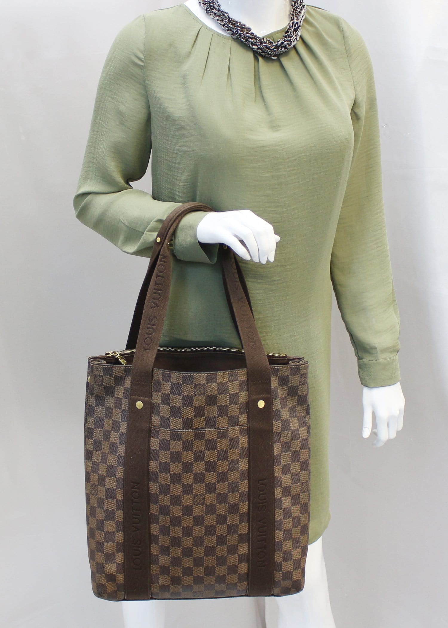 Pre-Owned Louis Vuitton Cabas Beaubourg Damier Ebene Tote Bag