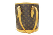 LOUIS VUITTON Monogram Canvas Petit Bucket Brown Shoulder Bag