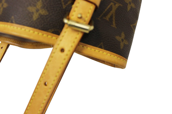 LOUIS VUITTON Monogram Canvas Petit Bucket Brown Shoulder Bag