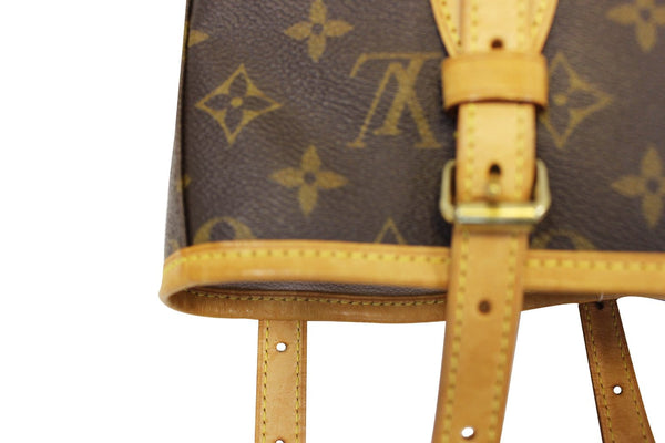 LOUIS VUITTON Monogram Canvas Petit Bucket Brown Shoulder Bag