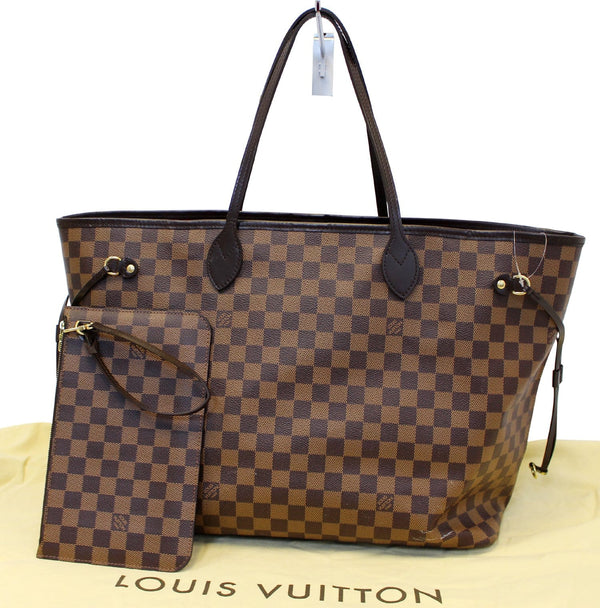 LOUIS VUITTON Damier Ebene Neverfull GM Tote Shoulder Bag