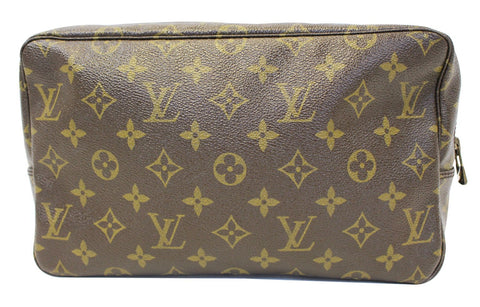 LOUIS VUITTON Monogram Trousse Toilette 28 Brown Clutch TT1961