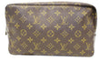 LOUIS VUITTON Monogram Trousse Toilette 28 Brown Clutch TT1961