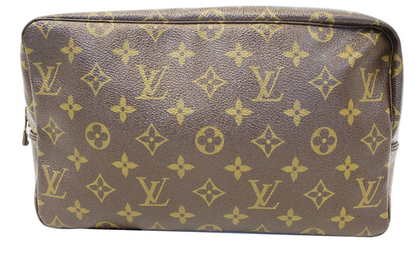 LOUIS VUITTON Monogram Trousse Toilette 28 Brown Clutch TT1961