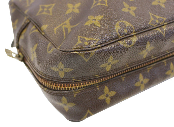 LOUIS VUITTON Monogram Trousse Toilette 28 Brown Clutch TT1961