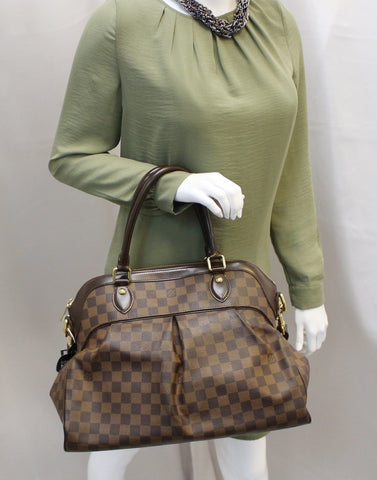 LOUIS VUITTON Damier Ebene Trevi GM Brown Shoulder Bag