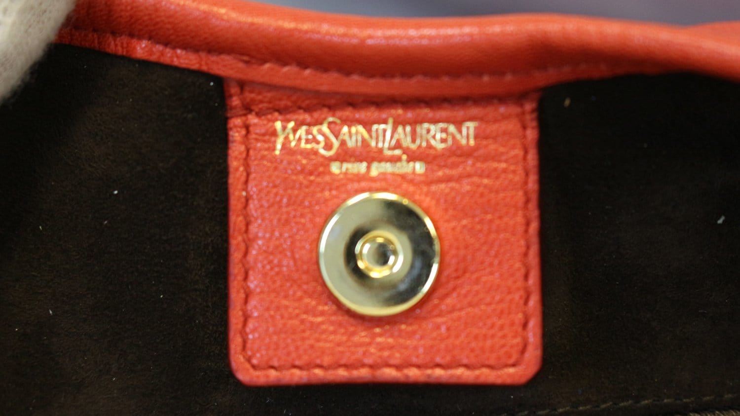 Yves Saint Laurent YSL Brown Leather Saint Tropez Shoulder Bag