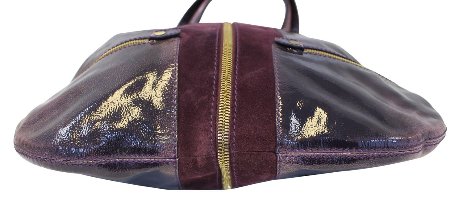 NEW Jimmy Choo Tote Bag Shoulder Patent Leather Handbag Black Zip 