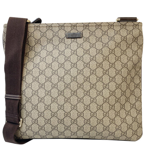 GUCCI GG Supreme Canvas Messenger Shoulder Bag Beige 201446