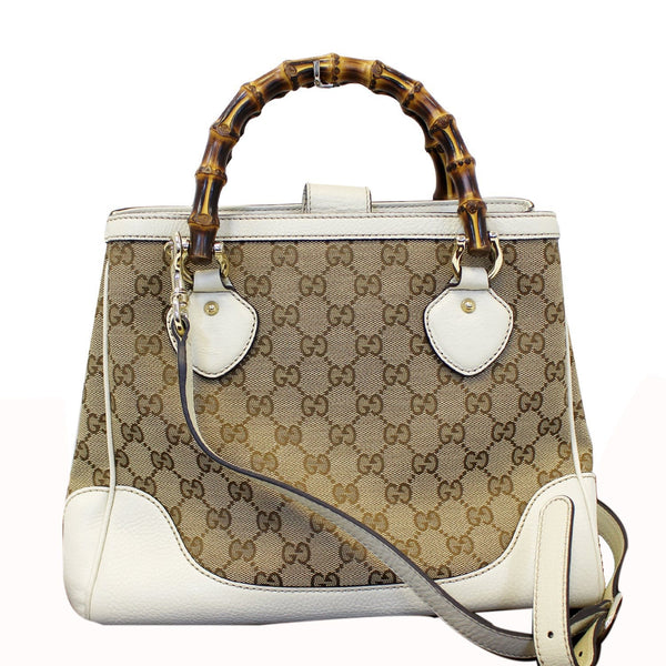 Gucci Shoulder Handbag Bamboo Diana GG Canvas 2Way 