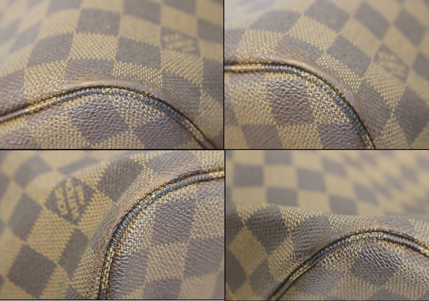 LOUIS VUITTON Neverfull MM Damier Ebene Tote Shoulder Bag-US