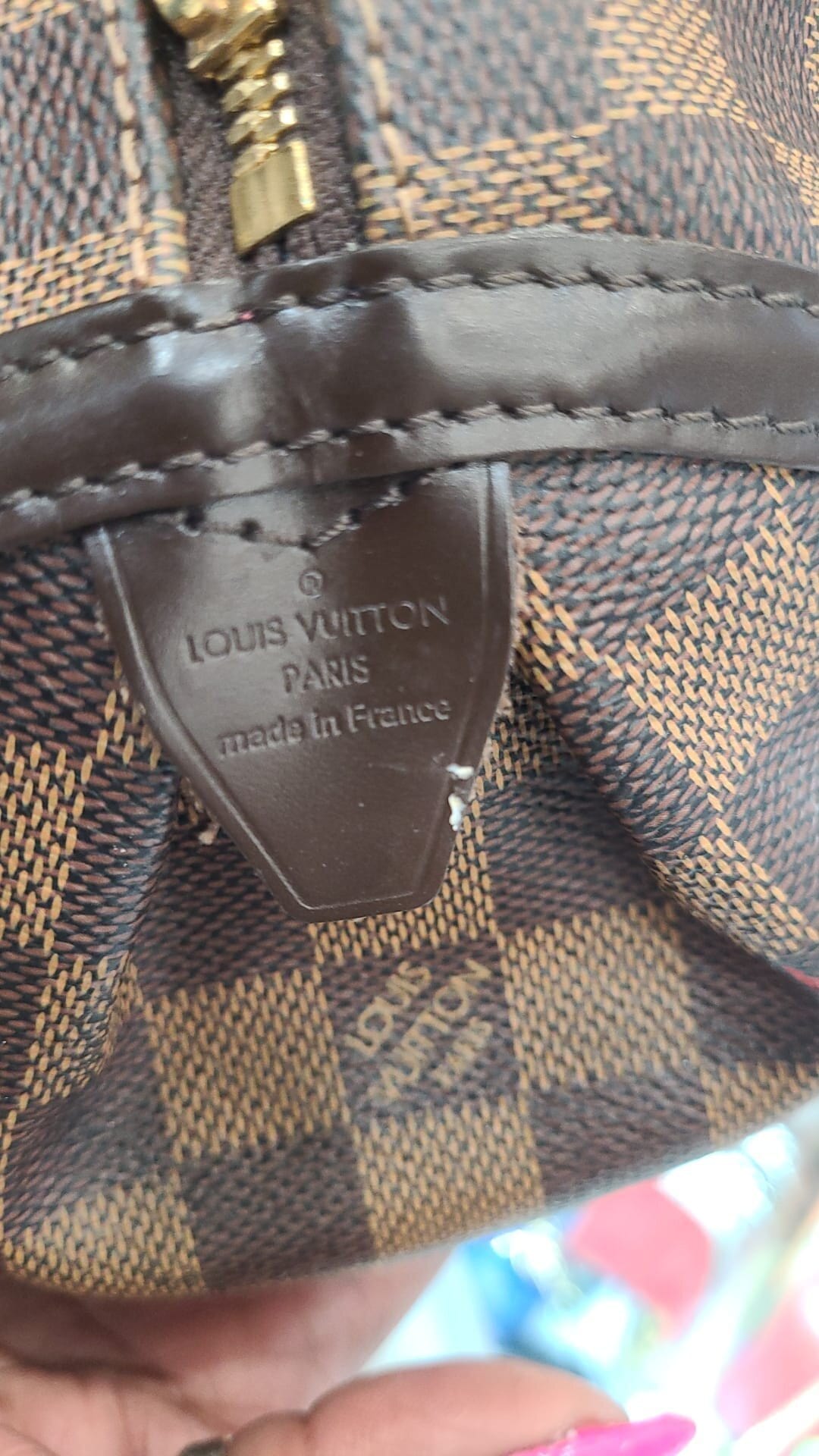 Authentic Louis Vuitton Brown Ebene Damier Rivington GM Satchel/ Hangbag!  Good