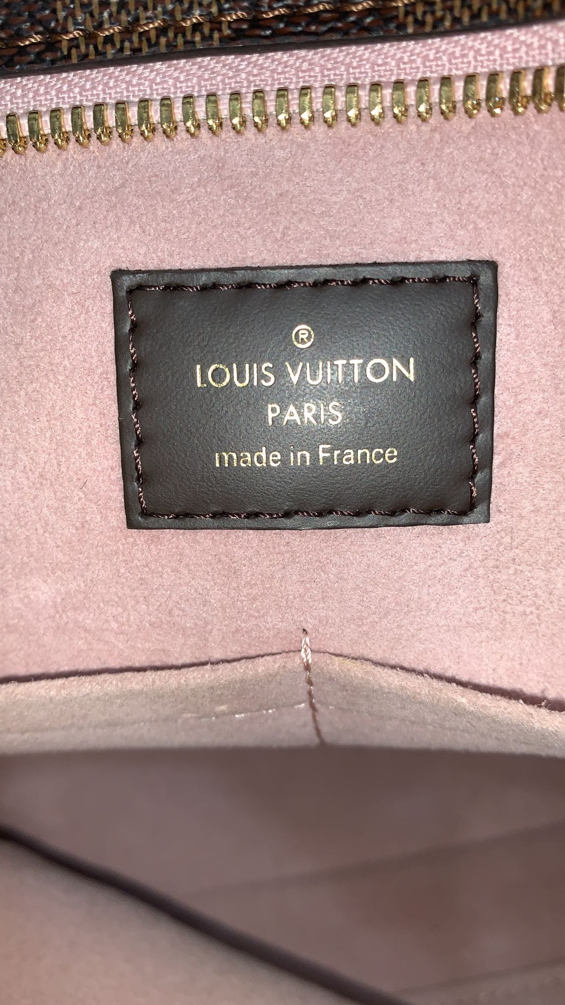 LV Louis Vuitton Jersey Damier Ebene Pink Magnolia Tote Bag