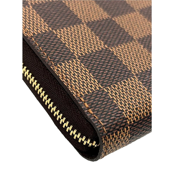 LOUIS VUITTON Damier Ebene Zippy Coin Purse Brown