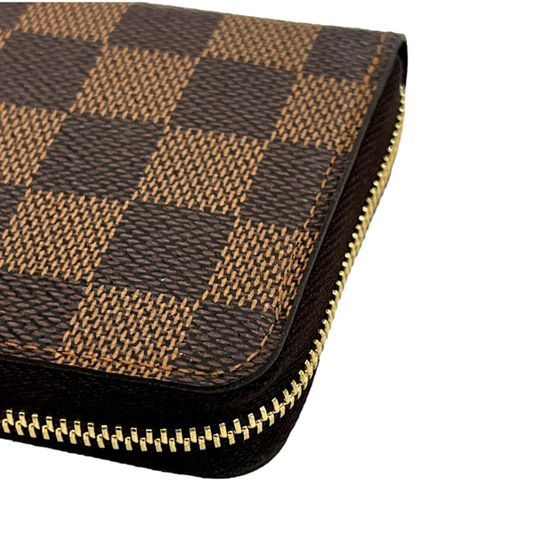 LOUIS VUITTON Damier Ebene Zippy Coin Purse Brown