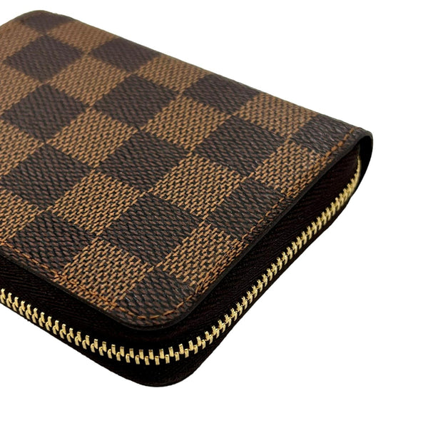 LOUIS VUITTON Damier Ebene Zippy Coin Purse Brown