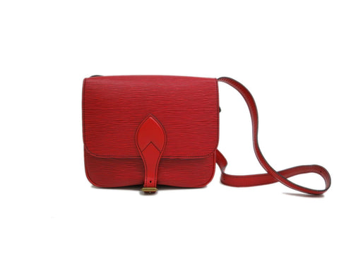 Louis Vuitton Cartouchiere Epi Red Shoulder Bag