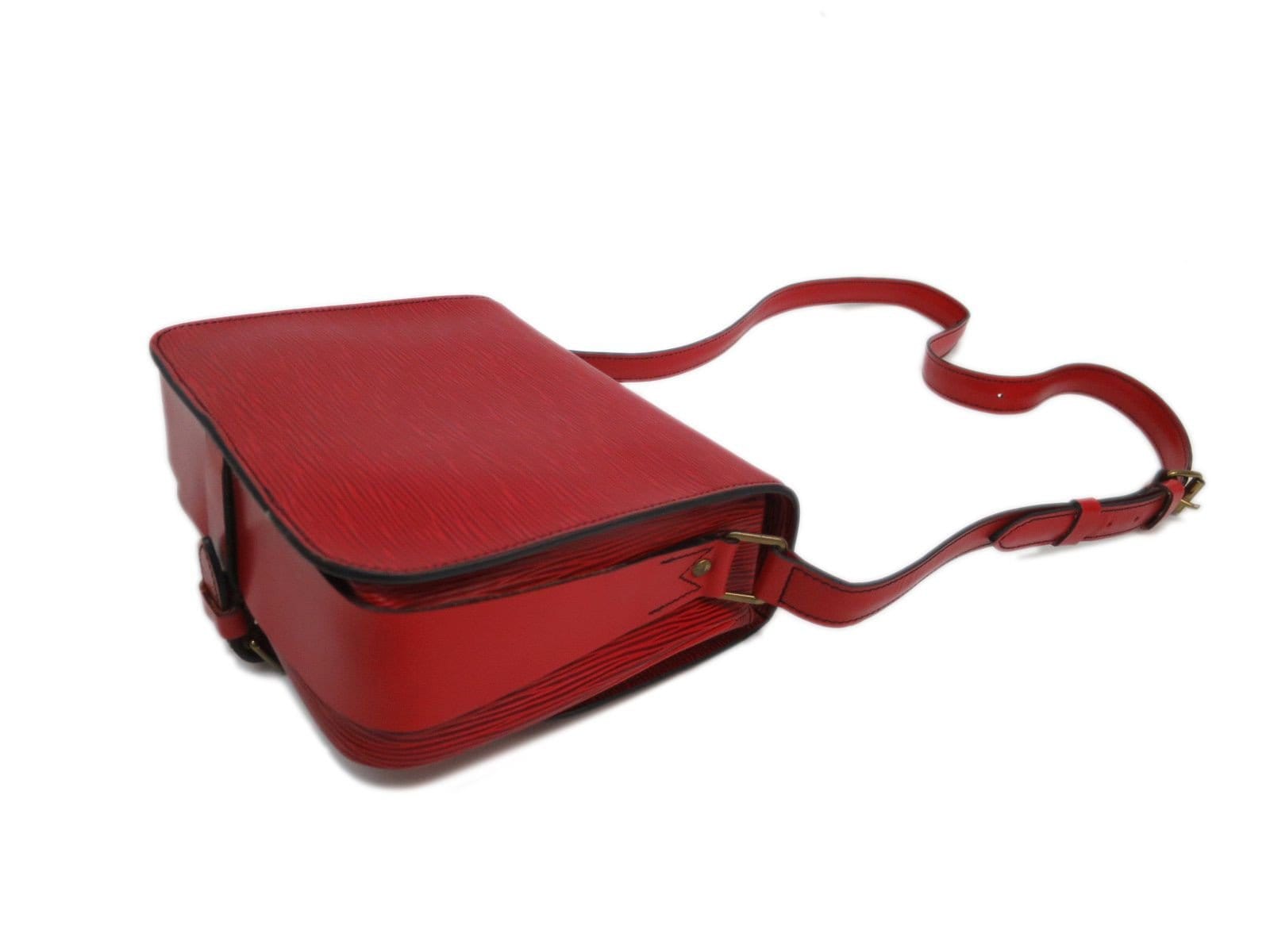 Louis Vuitton 'cartouchiere' Red Epi Crossbody Bag
