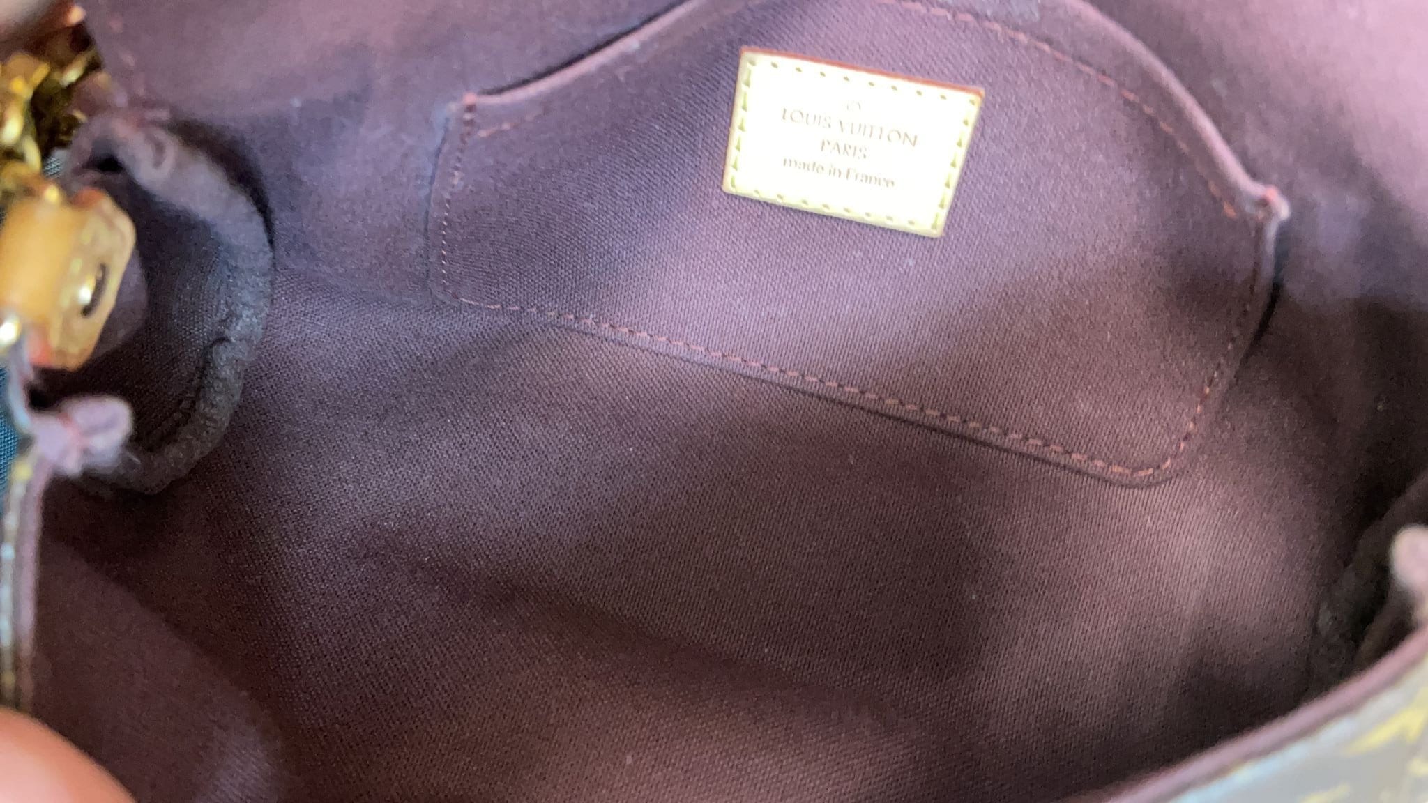 LOUIS VUITTON  Brown Monogram Crossbody Shoulder Bag Made in France