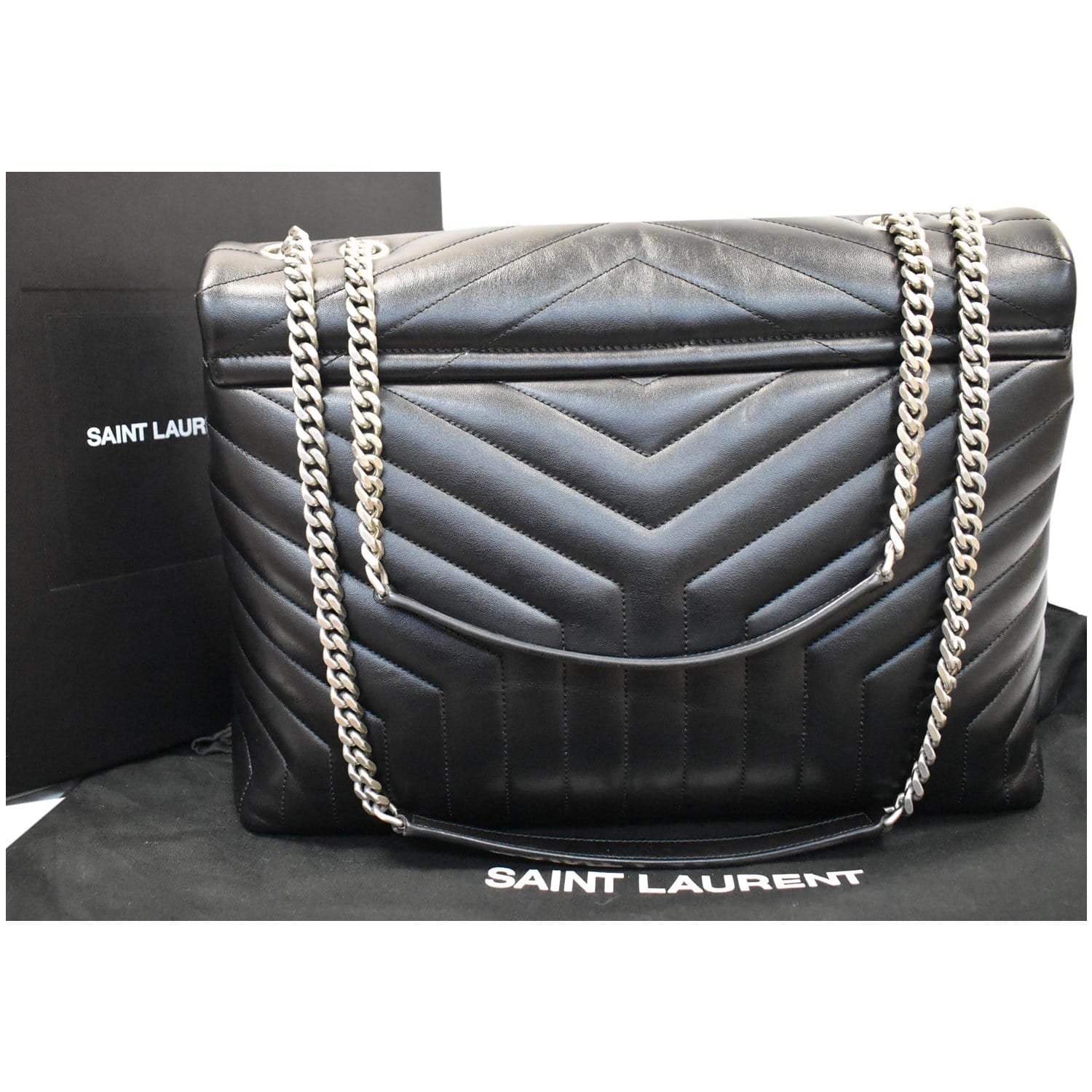 Saint Laurent Loulou Shoulder Bag Matelasse Black-tone Toy Black in  Calfskin with Black-tone - US
