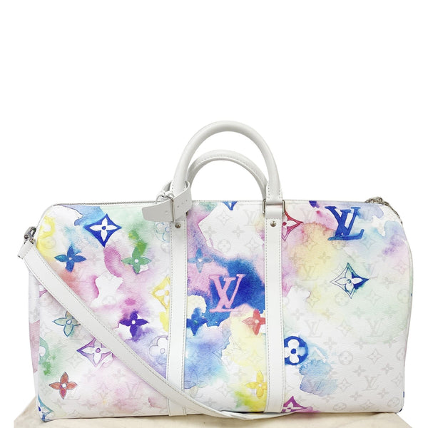 Louis Vuitton Watercolor Keepall 50 Bandouliere Travel Bag - multicolor